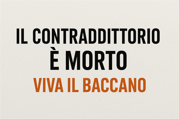 l contraddittorio è morto. Viva il baccano.
